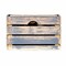 Homeroots 15" Organic Charcoal and Natural Distressed Wood Stacking Milk Crate 471946 - alternate 2