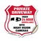 Signmission Private Driveway Shield Sign Under 24 Ho, 4 inch X 4 inch, Vinyl Decal, 2PK SHI-D-2PACK-4-437 - alternate 1