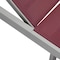 Leisuremod Marlin Patio Chaise Lounge Chair with Grey Aluminum Frame, Burgundy MLGR-77BRG - alternate 3