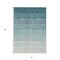 Homeroots 3' X 5' Teal Blue And Ivory Ombre Washable Indoor Outdoor Area Rug 595835 - alternate 7
