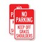 Signmission No Parking Keep Off Grass Shoulders, 18'' X 24'' 2 Signs, Heavy Gauge Aluminum, 2PK A-1824-2PACK-23712 - alternate 1