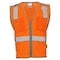 Dome75 Hi-Vis Safety Vest XXS/XS Class ANSI/ISEA 107-2020 Class 2 , Zippered Front Closure 2 Pockets DV1221 - alternate 1