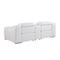 Homeroots 89in White and Silver Italian Leather Power Reclining Loveseat With Storage 633754 - alternate 4