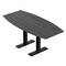 Skutchi Designs 6 Person Conference Table With Power Unit | 6' Boat Table | Harmony Series HAR-BOT-36X72-T.BK-WA7949-NA - alternate 1