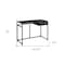 Homeroots 42" Black and White Wood and Metal Sled Computer Desk 489828 - alternate 3