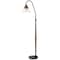 Homeroots 71" Brown Traditional Shaped Floor Lamp With Clear Transparent Glass Empire Shade 526327 - alternate 1