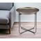 Homeroots 21" Bronze and Gray Steel Round Cross Legs End Table 556542 - alternate 3