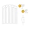 Nuvo Iron 45-in W x 56-in H Glossy Wht Benitoite Gate Arched 48-in W Opening SC Hardware W/Dbl Side Handle IBGA4556GW - alternate 4