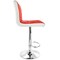Elama 2 Piece Faux Leather Tufted Bar Stool in Red and White with Chrome Base ELM-742-RED-WHT - alternate 4