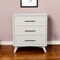 Homeroots 34" White Carved Geometric Solid Wood Three Drawer Dresser 524115 - alternate 1