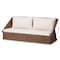 Bali & Pari Derris Bohemian Peanut Brown Braided Rattan Sofa 256-14078-ZORO - alternate 3
