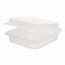 Karat Polypropylene Plastic Hinged Container, 9.35 x 9.22 x 3.17, Clear, Plastic, 200PK FP-HC99PP-1C - alternate 5