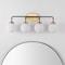 Jonathan Y Caleb 30.75" 4-Light Contemporary Transitional Iron/Glass LED Vanity Light, Brass Gold/Black JYL9554B - alternate 5