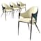 Leisuremod Sante Modern Leather Dining Arm Chair with Iron Legs in Cream/Green, 4PK SC53CRDG4 - alternate 1