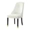 Homeroots Set of Two Tufted White And Espresso Upholstered Faux Leather Dining Side Chairs 543536 - alternate 6