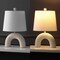 Jonathan Y Zadie 17.75" Scandinavian Minimalist Ceramic Arch LED Table Lamp, Almond, 2PK JYL5503A-SET2 - alternate 4
