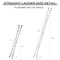 Wrightmaster 22 ft. Multi-Position Aluminum Ladder with Wheels, ANSI 300 lbs. Weight Rating ZR-201199 - alternate 3