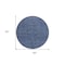 Homeroots 8' Navy Blue And Charcoal Round Floral Washable Indoor Outdoor Area Rug 604230 - alternate 6