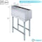 Amgood 12 in. x 22 in. Stainless Steel Underbar Drainboard AMG UD-2212-Z - alternate 3