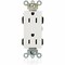 Leviton Straight Blade Receptacle, 5-15R, 15 A, 125V AC, Flush Mount, Self-Grounded M1626-W - alternate 1
