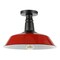Jonathan Y Camila 14" 1-Light Classic Industrial Indoor/Outdoor Iron LED Semi Flush Mount, Red/White JYL7617E - alternate 5