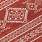 Homeroots 8' Red And Ivory Round Southwestern Washable Indoor Outdoor Area Rug 593716 - alternate 5