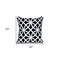 Homeroots 20" Black Geometric Cotton Throw Pillow 529284 - alternate 3