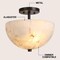 Jonathan Y Celine 11.88" 2-Light Modern Contemporary Alabaster/Iron Inverted Dome LED Semi Flush Mount, White Ma JYL1205B - alternate 5