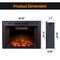 Edendirect 42.95-in W Black Wall mount LED Wall-mount Electric Fireplace with Remote Control Included ZR-EF40T - alternate 4