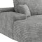 Homeroots 107" Gray Corduroy Modular Compression Foam Sofa With Ottoman And Toss Pillows 712955 - alternate 3