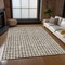 Homeroots 9' X 12' Brown Taupe And Ivory Geometric Washable Indoor Outdoor Area Rug 583274 - alternate 5