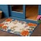 Homeroots 3' X 4' Ivory Orange and Blue Floral Indoor Outdoor Area Rug 527631 - alternate 6