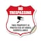 Signmission No Trespassing Shield Sign This Property, 12 Inch X 12 Inch, Vinyl Decal SHI-D-12-424 - alternate 1