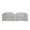 Homeroots 86in Light Gray and Black Italian Leather Power Reclining Loveseat With Storage 720530 - alternate 5