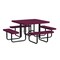 Leisure Craft Square Picnic Table, Burgundy, Surface Mount, 46 in T46SQSM-BURGUNDY - alternate 1