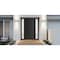 Vdomdoors Front Exterior Prehung Metal-Plastic Door, Manux 8111 Matte Black, 2 Side Sidelite Transoms, Office MANUX8111EXD-BLK-W12+36+12xH80-LH - alternate 1