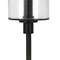 Homeroots 66" Black Torchiere Floor Lamp With Clear Seeded Glass Drum Shade 523531 - alternate 5