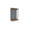 Ghent 76''H x 48''W x 20''D Edge Display Case 6'' Base w/ Blue Steel Back & Dark Bronze Frame 92LFBS-BZ-PUO - alternate 1