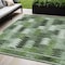 Homeroots 5' X 8' Olive Green And Fern Green Southwestern Washable Indoor Outdoor Area Rug 587345 - alternate 1