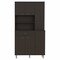 Homeroots 67in Modern Black Pantry Cabinet with Five Shelves 403773 - alternate 1