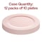 Smarty Had A Party 7.5" Matte Pink Round Disposable Plastic Appetizer/Salad Plates (120 Plates), 120PK 4857PNK-CASE - alternate 6