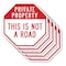 Signmission Private Property This Is Not a Road, 10 inch X 10 inch, Aluminum Metal Signs, 5PK OC-A-5Pack-10-166 - alternate 1