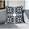 Homeroots 20" Black and White Geometric Cotton Throw Pillow 529282 - alternate 1
