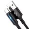 Sanoxy Super Speed USB 3.0 (Type-C to USB) Data & Sync Charger Charging Cable Braided Black  (6 ft) SNX-LDR-U2119-1102 - alternate 1