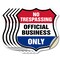 Signmission No Trespassing Shield Sign Official Busi, 4 inch X 4 inch, Vinyl Decal, 5PK SHI-D-5PACK-4-415 - alternate 1