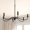 Vaxcel Annabelle 6 Light Matte Black Farmhouse Chandelier Candelabra H0298 - alternate 5