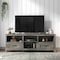 Homeroots 70" Dark Brown Wood Enclosed and Open Storage TV Stand 632586 - alternate 4
