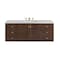 James Martin Vanities Amberly 60'' S Vanity, Mid-Century Walnut w/ Jasmine Pearl Top w/FreePower Wireless Charger 670-V60S-WLT-FEJP - alternate 4