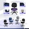 Regency Comfort Series Swivel Fabric Computer Task Chair with Drafting Kit -Navy Blue 105-BK - alternate 6
