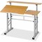 Safco Rectangle Split Level Drafting Table, 47.25 W, 29.75 L, 37.25 H, Woodgrain Melamine Top, Medium Oak 3965MO - alternate 1